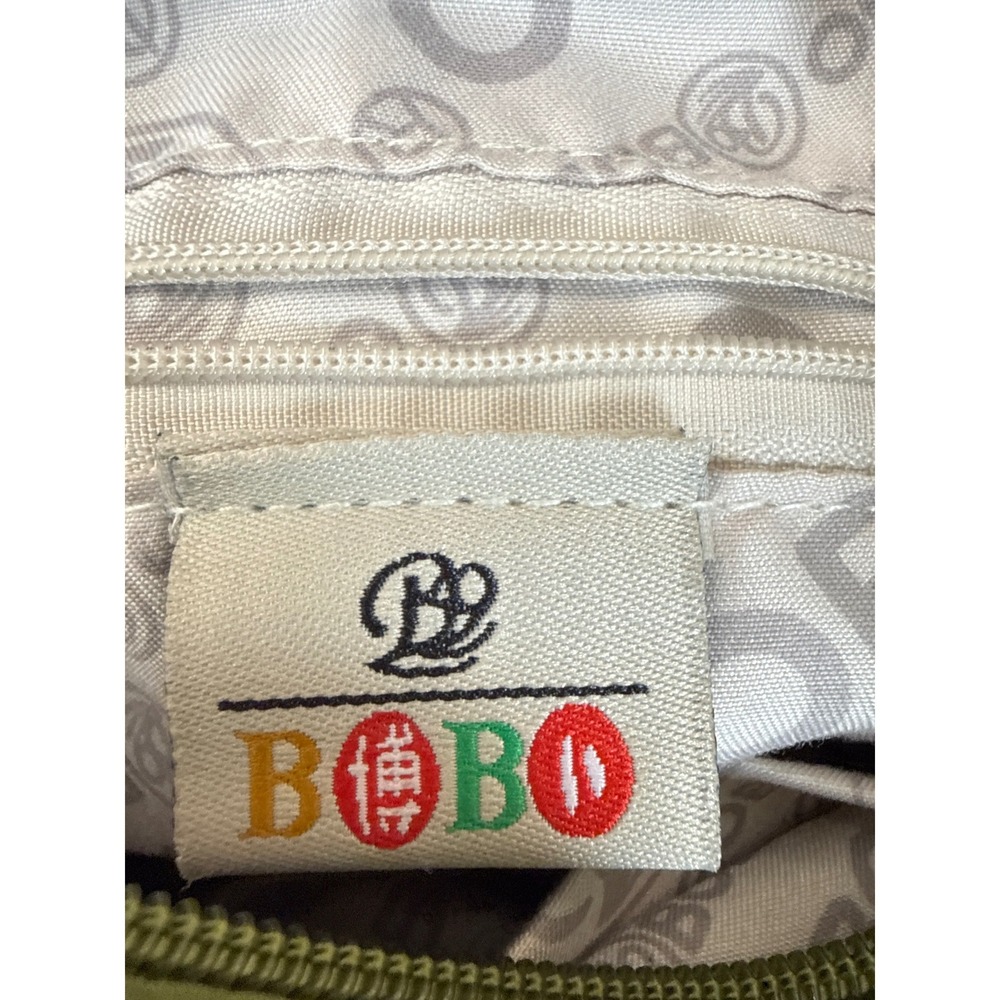 BOBO Olive Green Nylon Crossbody Bag Unisex Adjustable Strap Messenger Travel - Picture 4 of 14